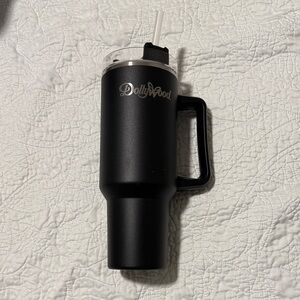Dollywood Black Travel Mug with Handle